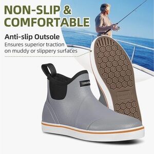 ADORA Gray Non-Slip Men's Rain Boots